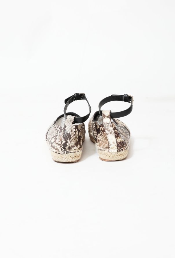Céline Python Buckled Espadrilles - 5