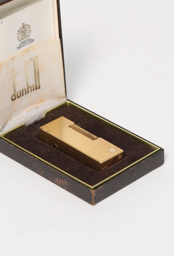 Vintage Objects & Decor Dunhill '80s Gold Plated Brushed Lighter - 3