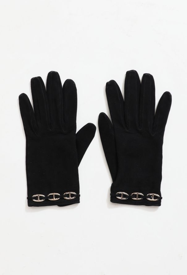 Hermès Suede 'Chaîne d'Ancre' Gloves - 2