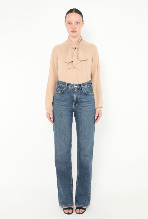 Céline Classic Silk Lavallière Blouse - 2
