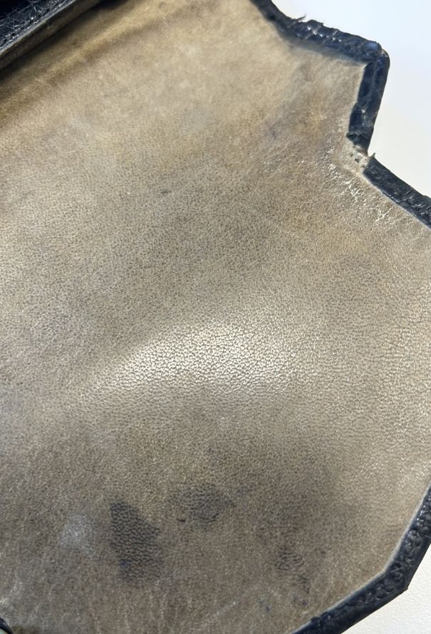 Hermès 1940s Black Porosus Clutch - 14