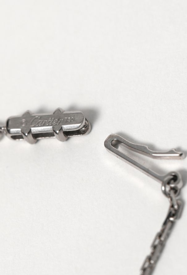 Cartier 18k White Gold & Diamond Double Heart Necklace - 4