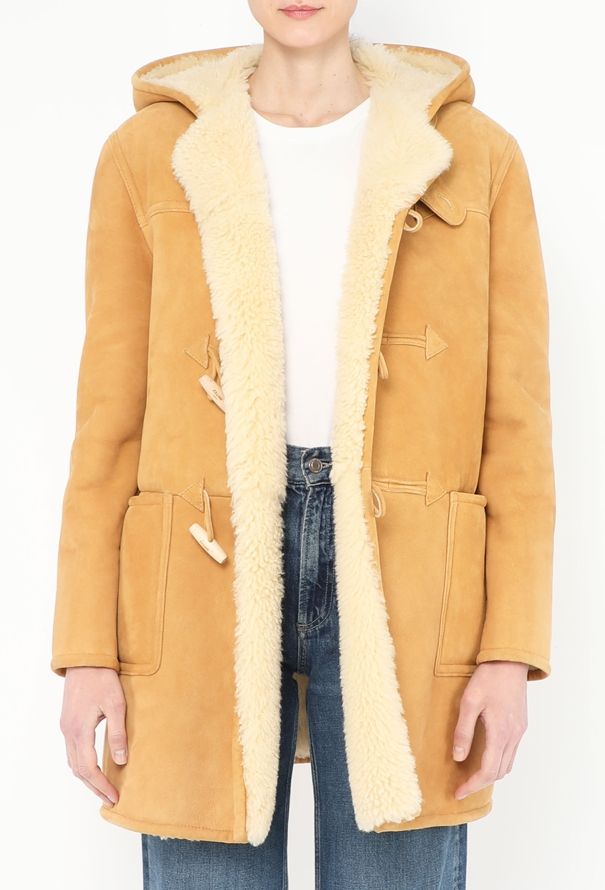 Céline 2019 Hooded Shearling-Lined Toggle Coat - 5