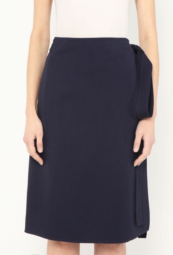Céline F/W 2014 Belted Twill Wrap Skirt - 3
