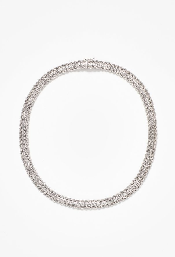 Vintage Fine Jewelry 18k White Gold Choker Necklace - 1