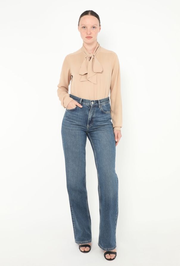 Céline Classic Silk Lavallière Blouse - 3