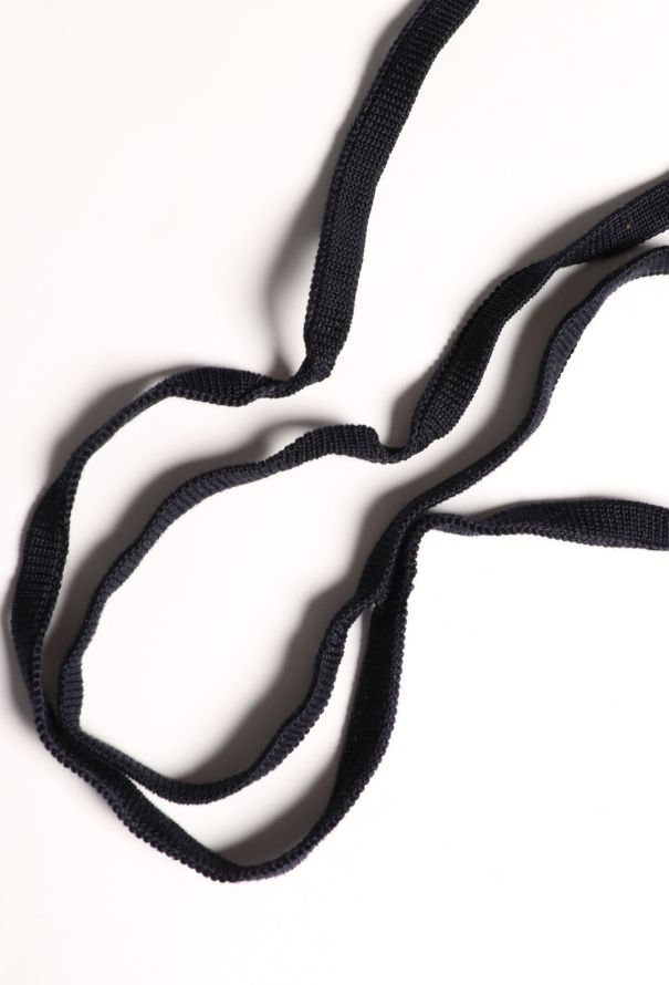 Chanel 1995 Navy Ribbed Bralette - 4