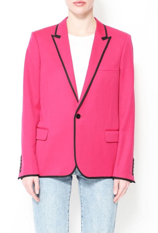 Saint Laurent S/S 2014 Notched Trim Blazer - 4