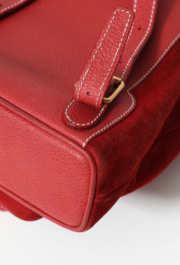 Gucci '90s Suede Bamboo Backpack - 9