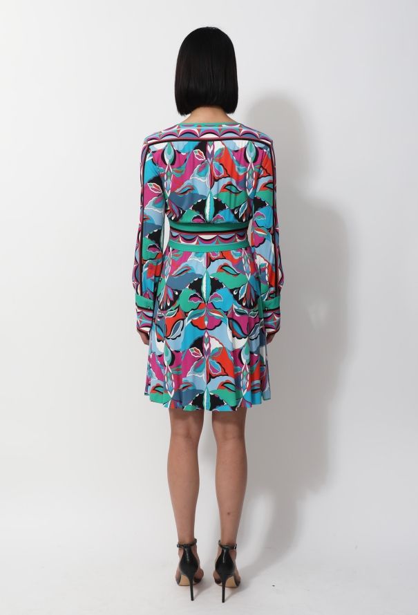 Emilio Pucci Graphic Printed Flared Dress - 5