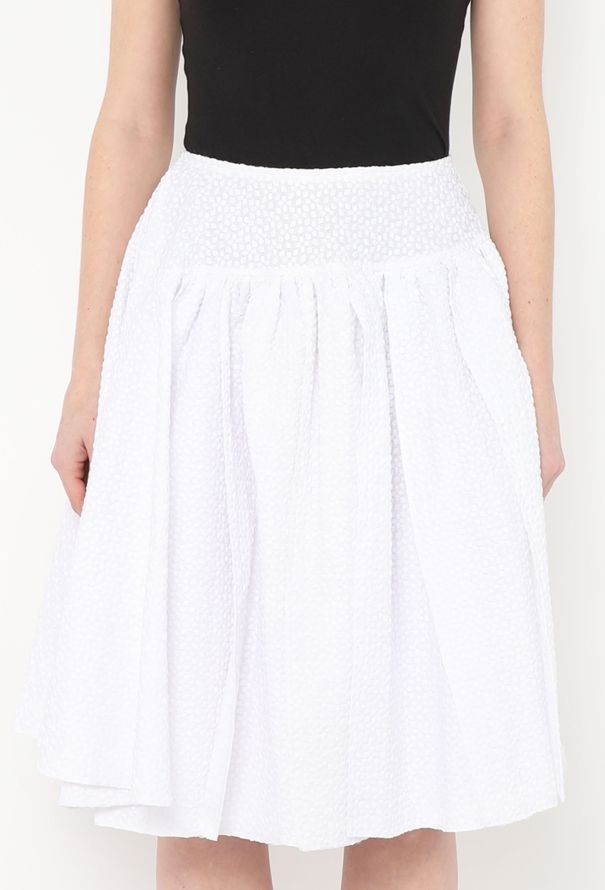 Alaïa Piqué Pleated Skater Skirt - 2