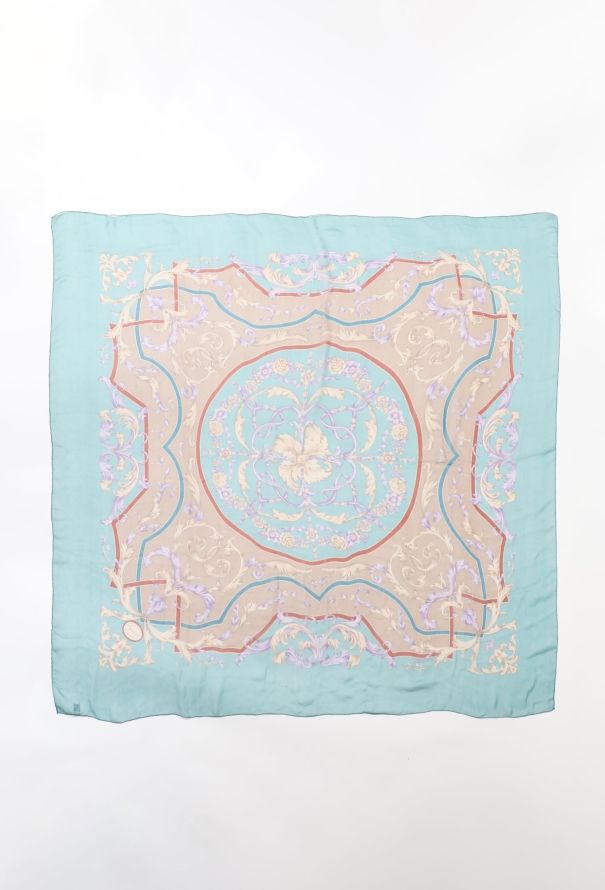 Gucci Vintage Floral Brocade Silk Shawl - 2