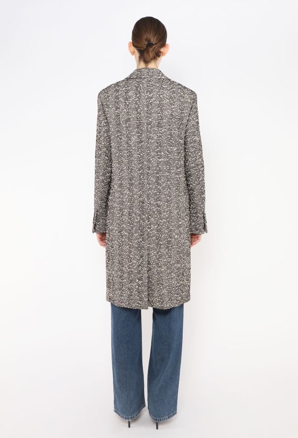 Bottega Veneta Pre-Fall 2021 Bouclé Chevron Coat - 5