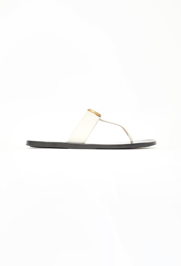 Gucci Leather 'GG' Thong Sandals - 2