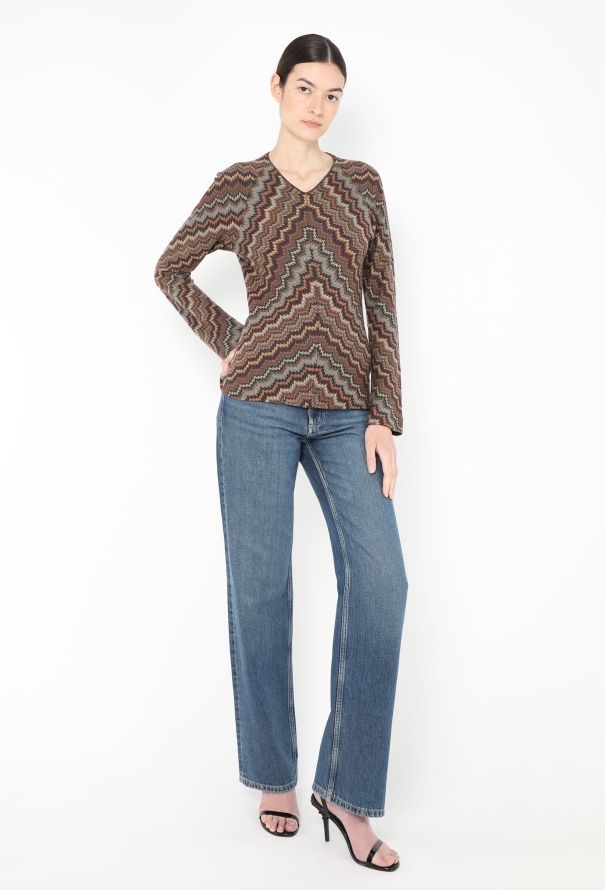 Missoni Chevron Bell Sleeve Top - 3