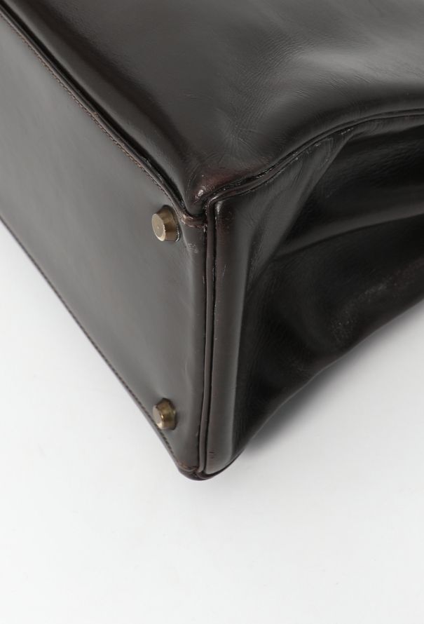 Hermès '70s Brown Box Kelly Retourné 35 - 10
