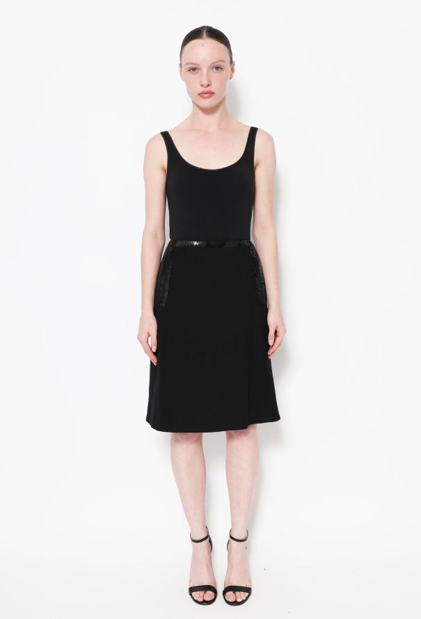 Chanel Embellished Sequin Trim Skirt - 2