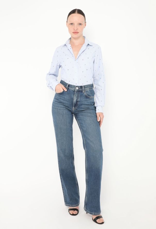 Céline Embroidered Pinstripe Shirt - 2
