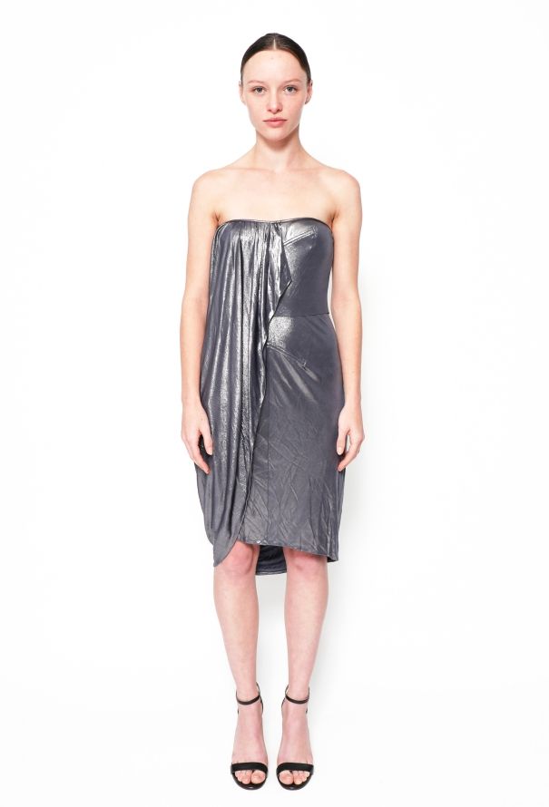 Dior Resort 2007 Draped Metallic Dress - 1