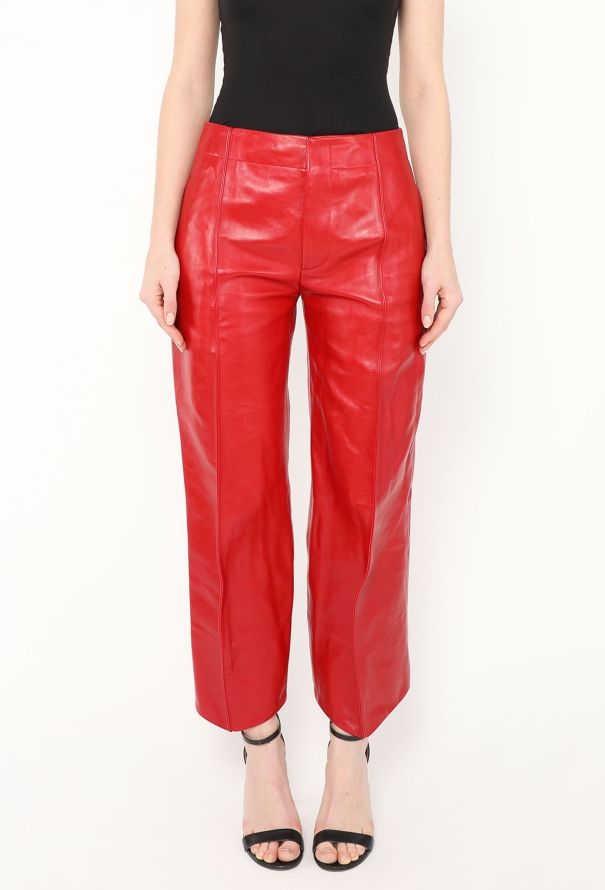 Bottega Veneta F/W 2022 Cropped Leather Trousers - 4