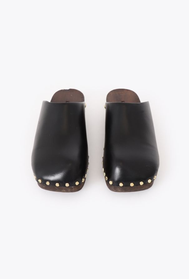 Khaite 2022 Leather Studded Lucca Clogs - 3