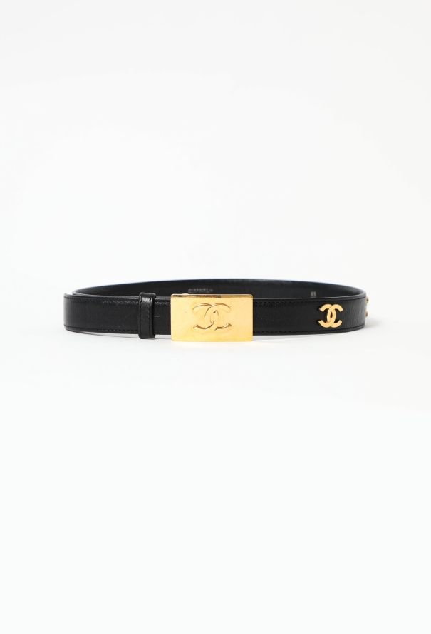 Chanel 1997 'CC' Leather Belt - 1