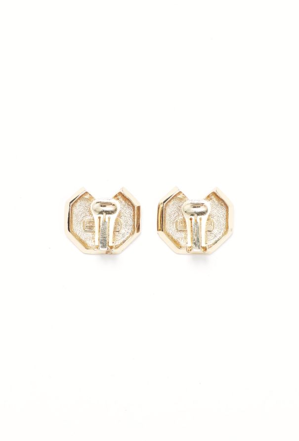 Balenciaga Vintage Embellished Heart Clip Earrings - 3