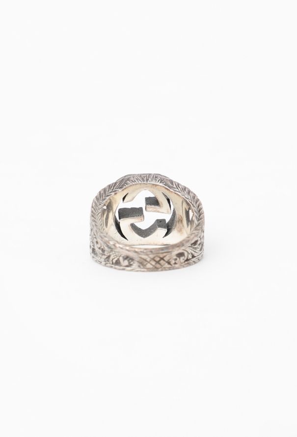 Gucci 2020 Arabesque Sterling Signet Ring - 3
