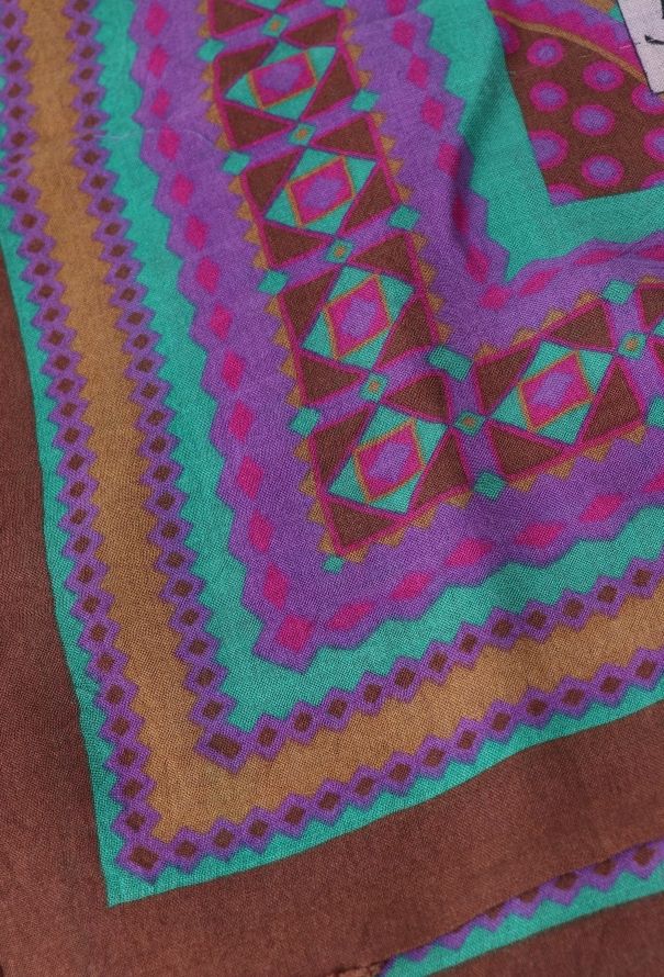 Saint Laurent Vintage Graphic Floral Scarf - 5