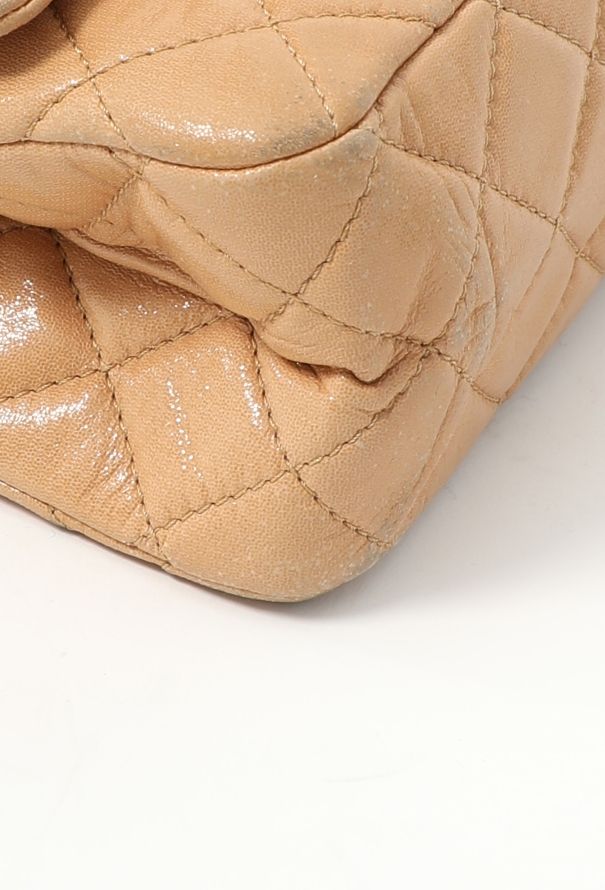 Chanel Tan Patent 2.55 Jumbo Flap Bag - 10