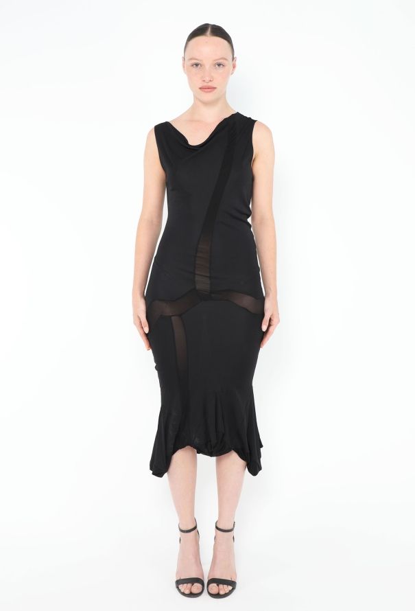 Dior 2006 Cowl-Neck Bodycon Dress - 1