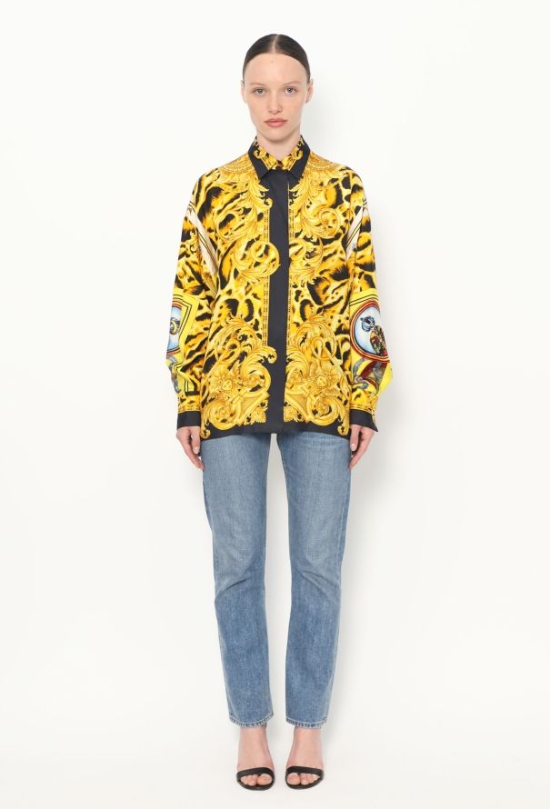 Gianni Versace F/W 1992 Baroque Silk Blouse - 4