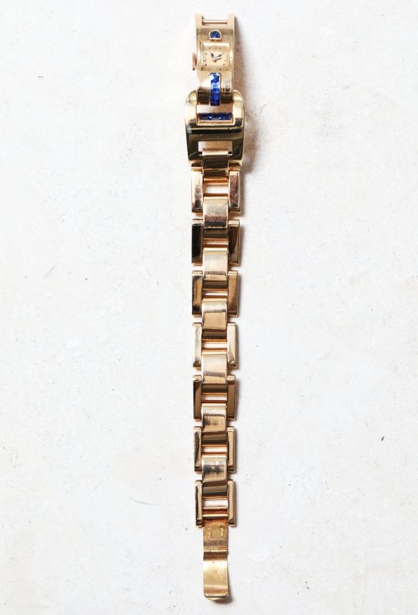 Vintage Fine Jewelry Lacloche 18k Gold & Sapphire Wristwatch - 4