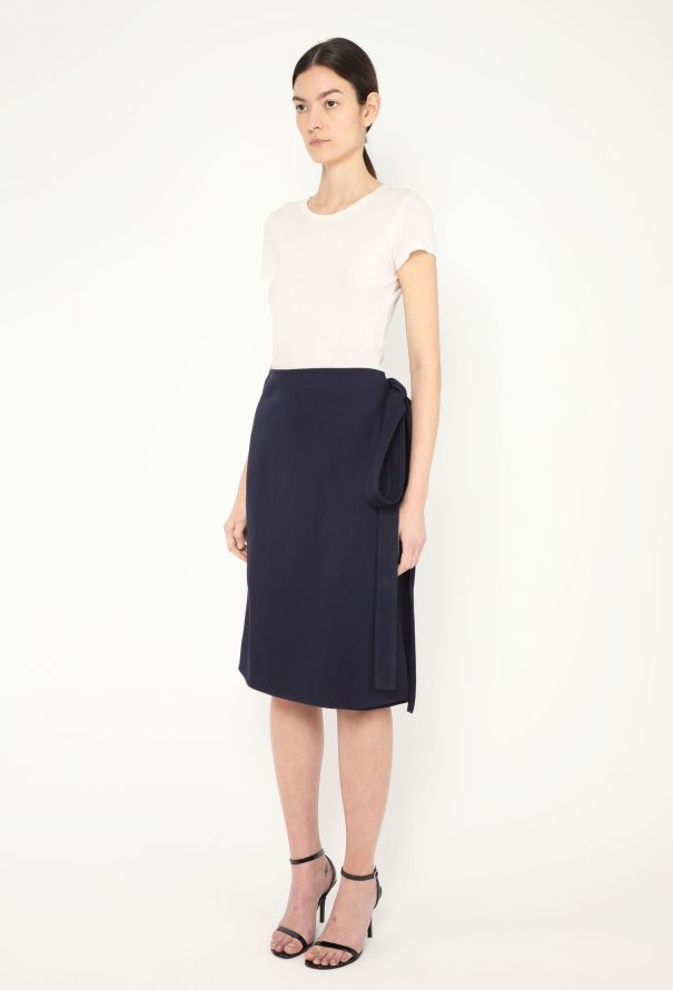 Céline F/W 2014 Belted Twill Wrap Skirt - 4