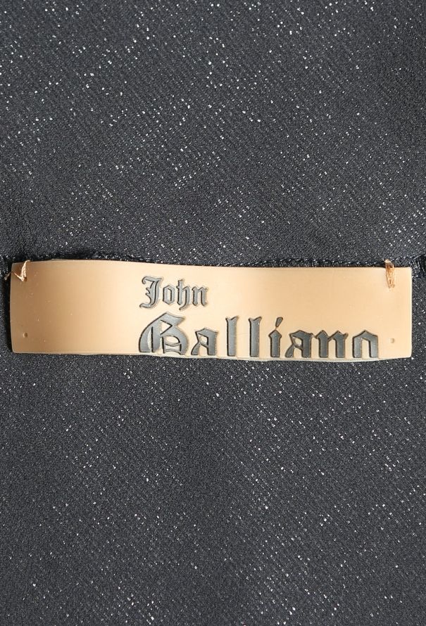 John Galliano 2004 Lamé Bias Silk Dress - 5