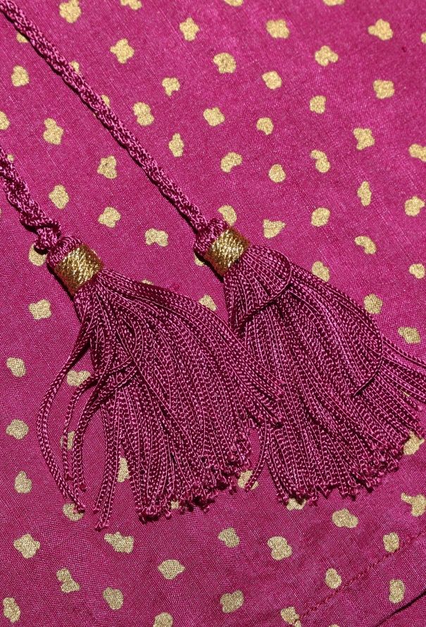 Saint Laurent 1981 Polka Dot Tassel Blouse - 8