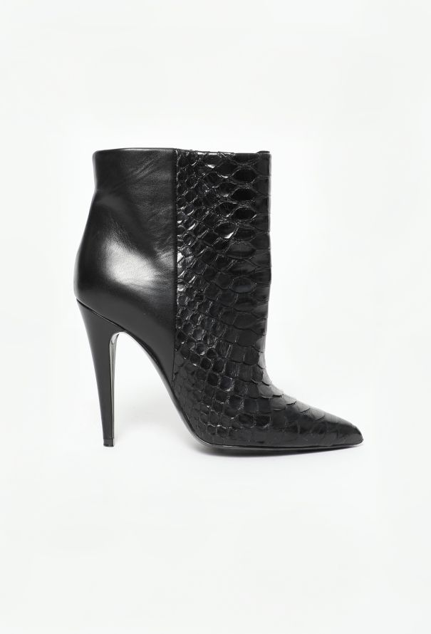 Saint Laurent 2019 Python Ankle Boots - 1