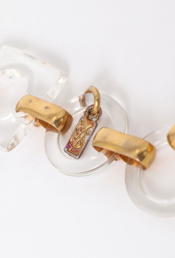 Saint Laurent Couture '70s Lucite Chainlink Belt - 5