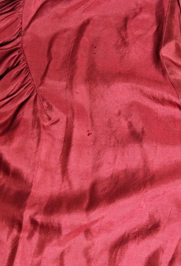 Comme des Garçons RARE 1988 Burgundy Pom Pom Silk Blouse - 6