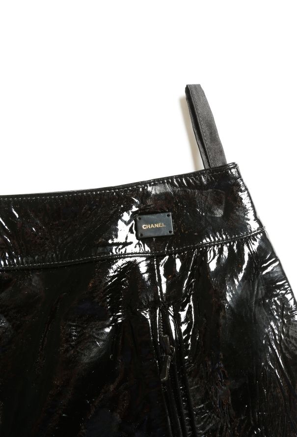 Chanel F/W 2001 Patent Corset Skirt - 6