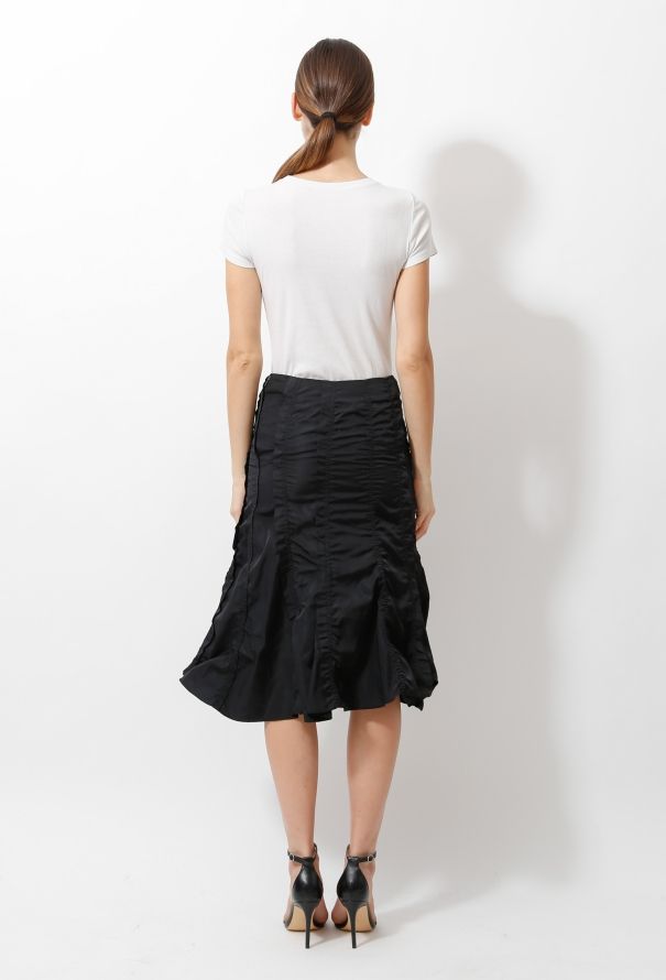 Saint Laurent 2000s Ruched Flared Skirt - 5
