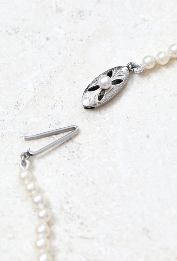 Vintage Fine Jewelry 1920s Cultured White Pearl Necklace - 5