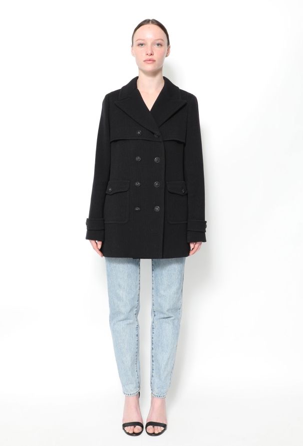 Chanel Double-Breasted Wool Peacoat - 3
