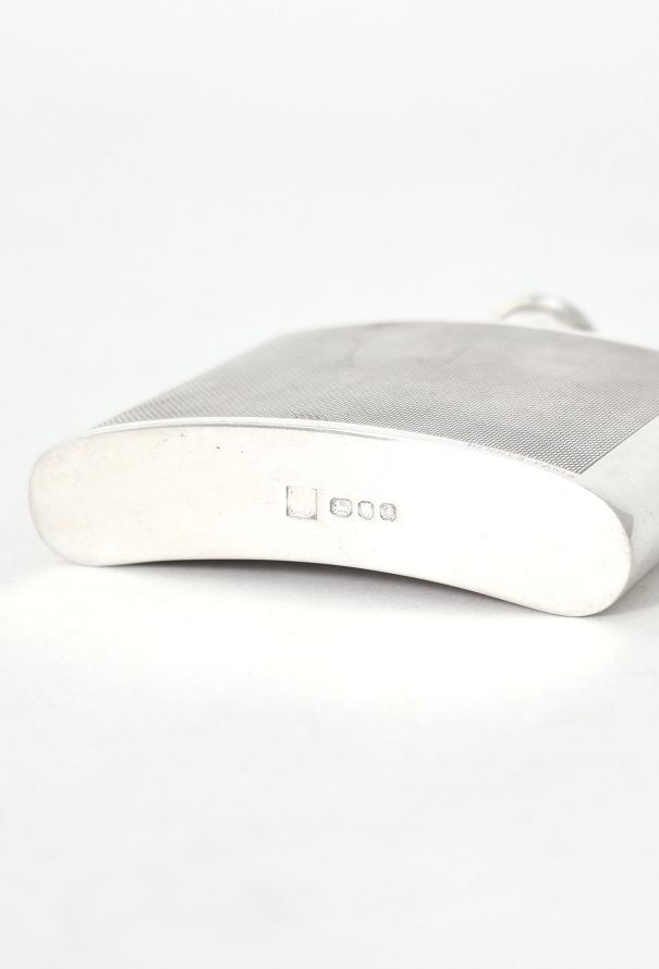 Hermès 1978 Grain de Poudre Silver Flask - 4