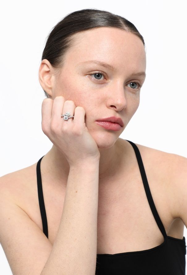 Vintage Fine Jewelry Toi & Moi White Gold & 1.30 Carats Diamond Ring - 4