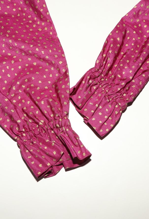 Saint Laurent 1981 Polka Dot Tassel Blouse - 9