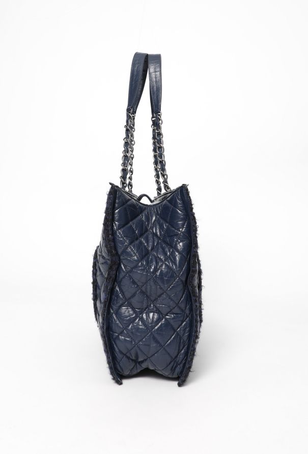 Chanel Tweed Trim Shopping Tote Bag - 5