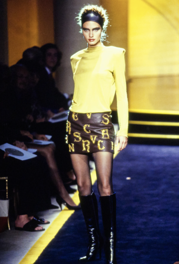 Gianni Versace COLLECTOR Atelier F/W 1997 Letter Skirt - 2