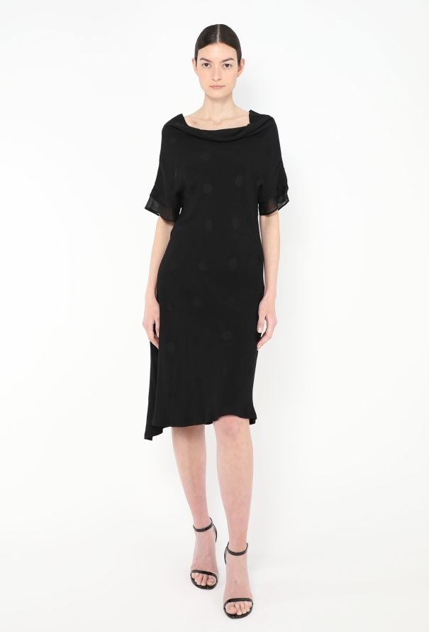 Yohji Yamamoto 2020 Draped Polka Dot Dress - 1