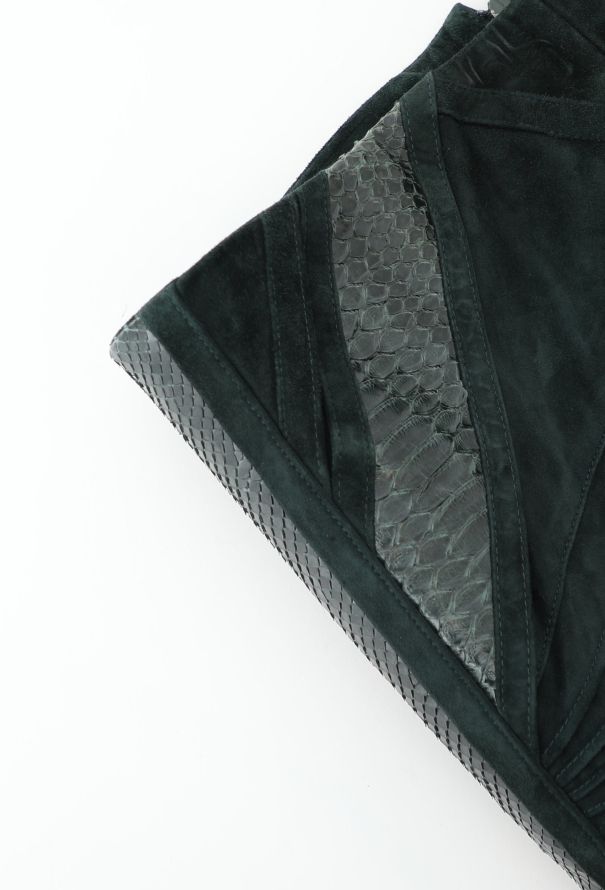 Gucci F/W 2004 Suede & Python Skirt - 10